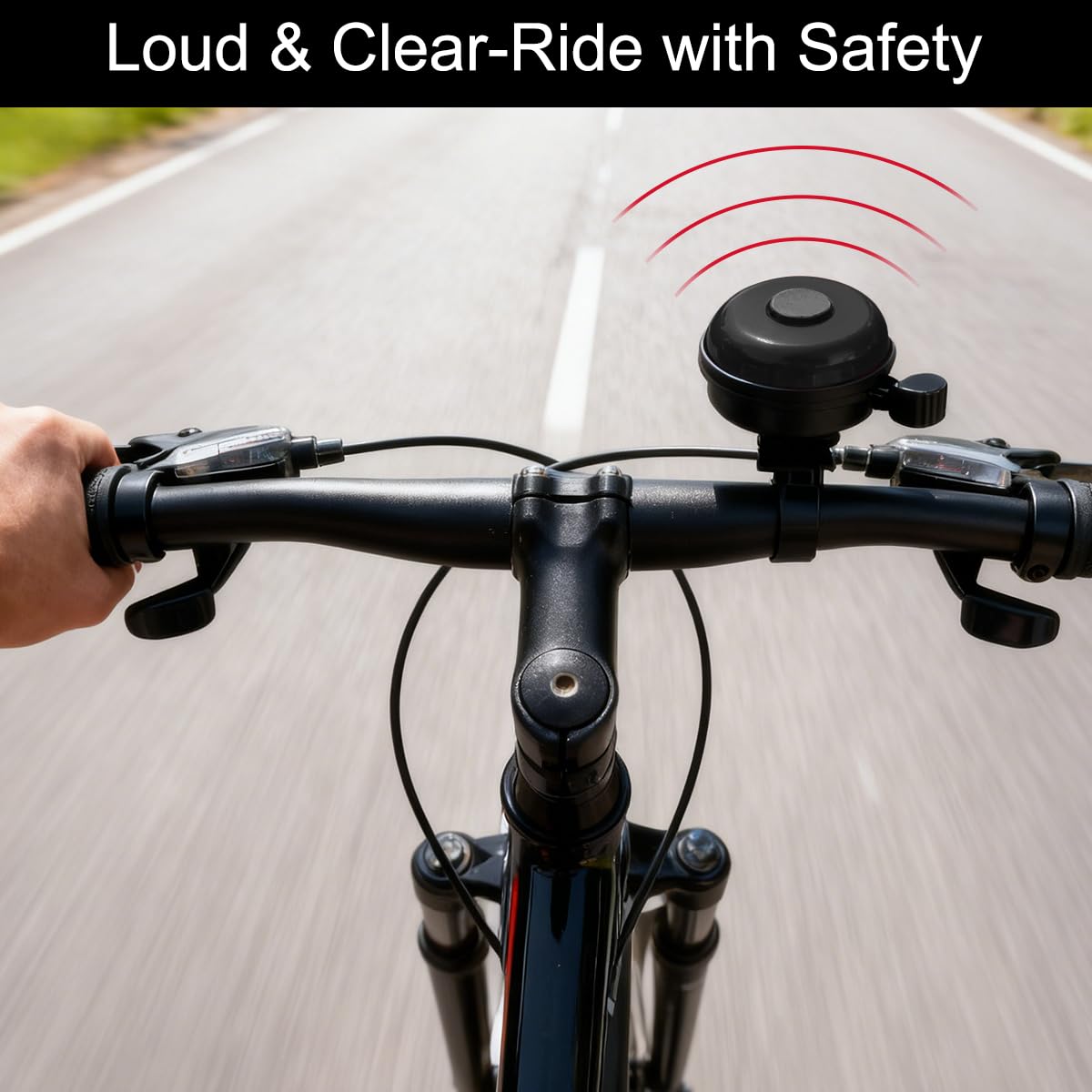 CKANDAY Classic Bike Bell for Adults, Aluminum Bicycle Bell, Loud Crisp Clear Sound Bicycle Horn Bike Accessories for Adult Bikes, Easy Installation, Use for Mountain Road and Commuter Safety