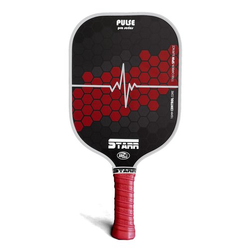 STARR Pulse Pro Pickleball Paddle | USAPA Approved 16mm Honeycomb Core | T700 Carbon Fiber Control Surface (Red)