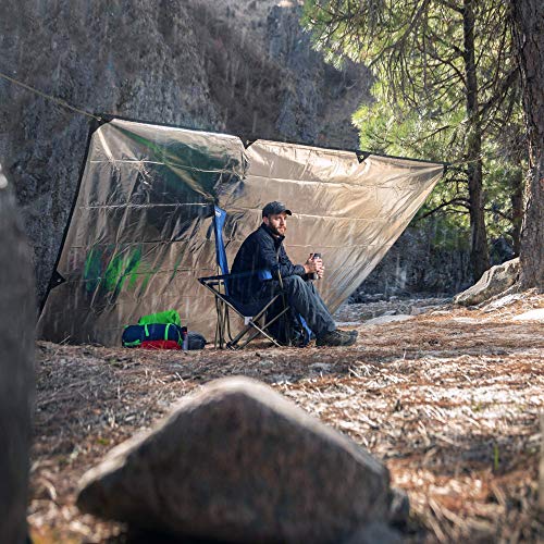 Arcturus XL Heavy Duty Survival Blanket Olive Green 8.5x12 ft Reflective Tarp for Camping & Emergency