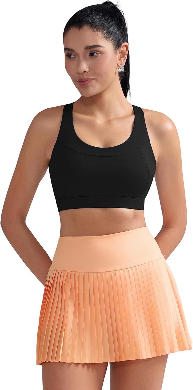 RUNNING GIRL Sports Bra - High Support Racerback with Molded Cups & Sewn-In Pads | Comfortable Fit