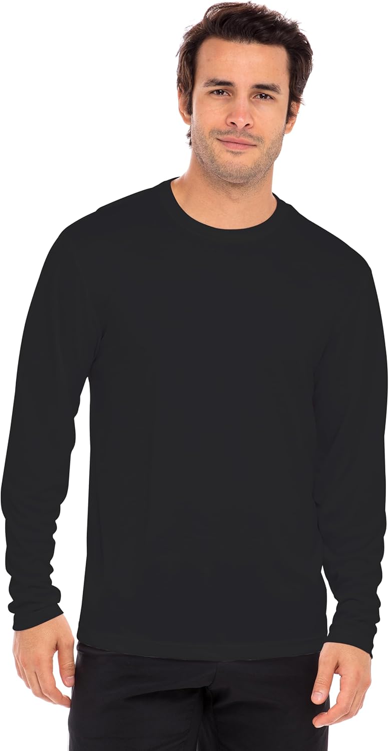 Men's Long Sleeve Moisture Wicking Athletic Shirts, Dry Fit Long Sleeve UV Protection Shirts Men for Workout, Running, Hiking