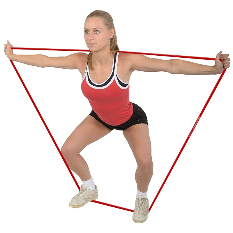 PANTIK Resistance Bands Set with Door Anchor for Women and Men Pull up Bands Exercise Loop Band for Body Stretching Powerlifting Yoga Pilates Resistance Training red Black