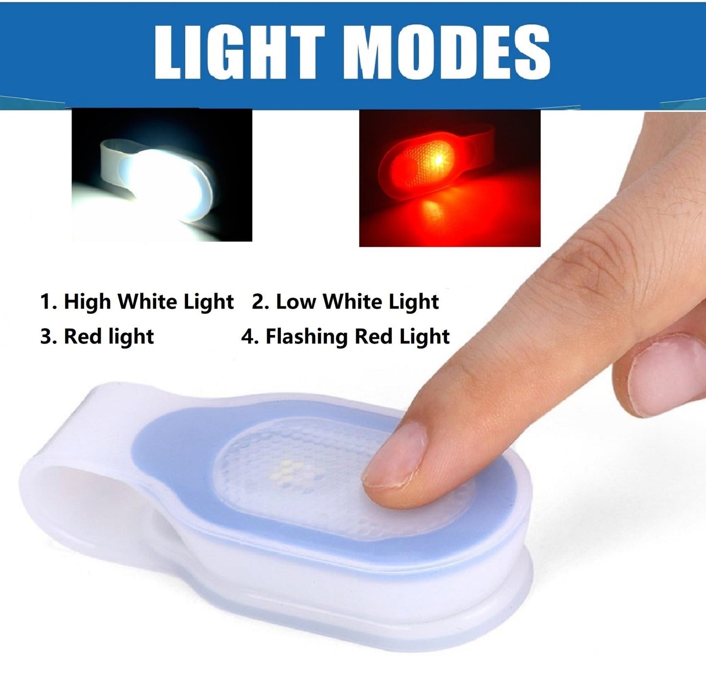 LED Flashlight Clip On Flashlight Nursing Night Light Clip Hands Free Rechargeable Safety Night Shift Lights for Outdoor Sports