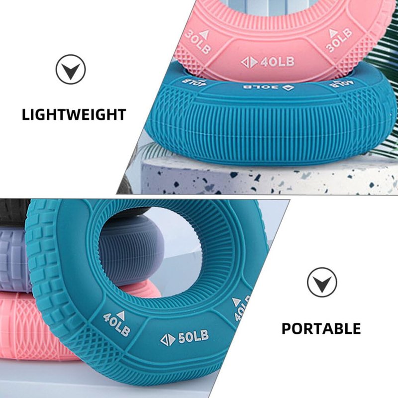 GANAZONO Hand Grip Strengthener Silicone Finger Trainer for Forearm and Wrist Exercise Portable Grip Circle Massage Ring for Stress Relief and Muscle Development