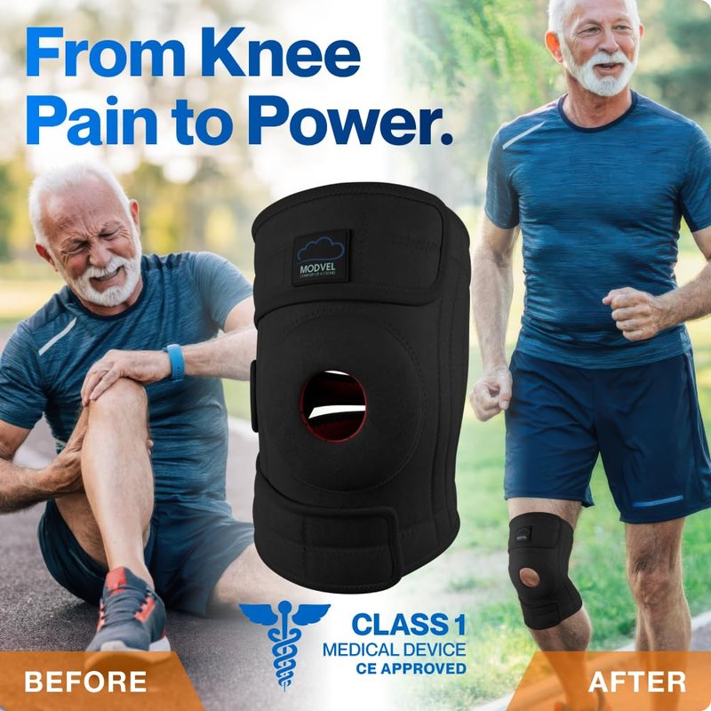 Modvel ELITE Knee Brace for Men & Women – Patella Gel Pads & Side Stabilizers for ACL, Meniscus Tear, Arthritis & Injury Recovery – Maximum Support for Running, Sports & Joint Pain Relief
