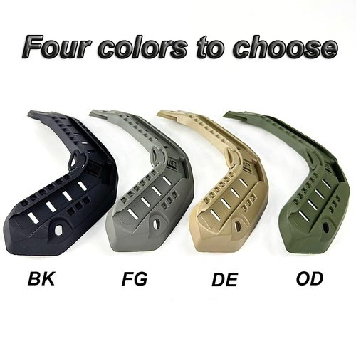 H World Shopping Helmet Airsoft Tactical Maritime Helmet Side Rail Set Guide Accessories for Flashlight (BK)