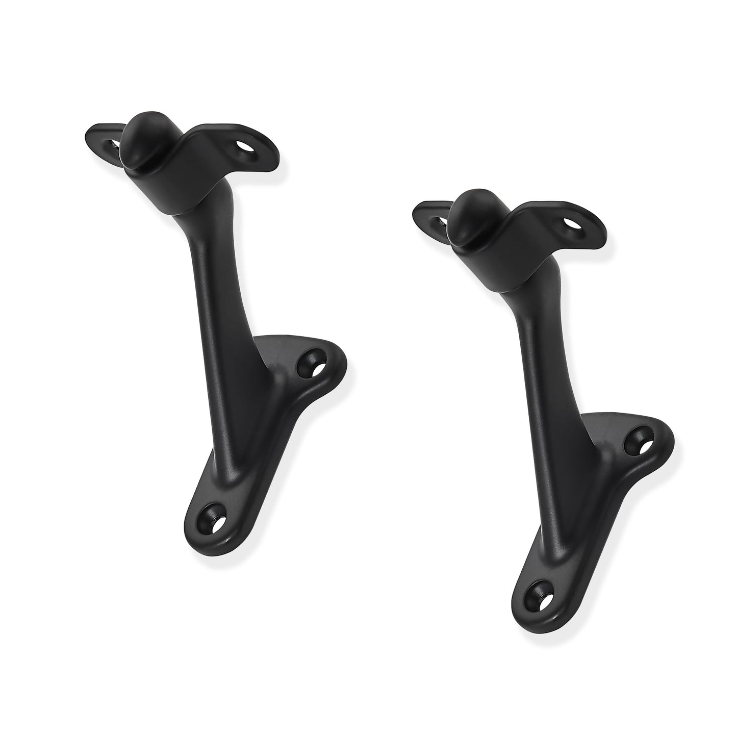 ZAUYX 2 Pack 3 Inch Hand Rail Bracket Black Stair Brackets Heavy Duty Handrail Brackets for Stairways Handrail Staircase Bracket
