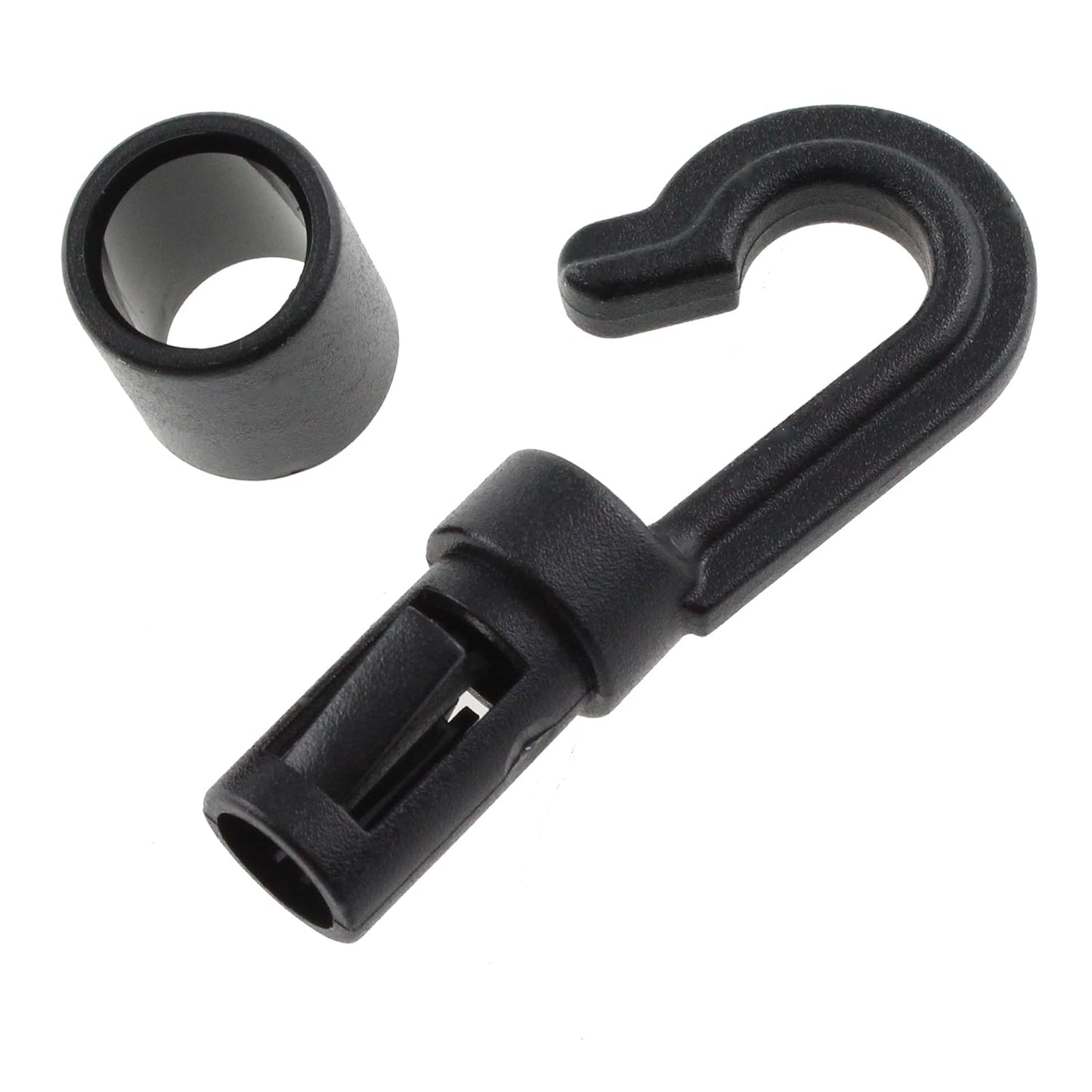 Maxmoral 15pcs Bungee Shock Cord Hook fit 1/8" Rope Terminal Ends Tabbed S Open Hooks for Kayaks