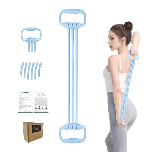 Kovixsc Figure 8 Resistance Band for Women 15-90LBS, Adjustable Resistance Bands with Handles for Arm Back Exercise, 6 Fitness Elastic Rope, Stretch Bands for Yoga, Pilates, Strength Training