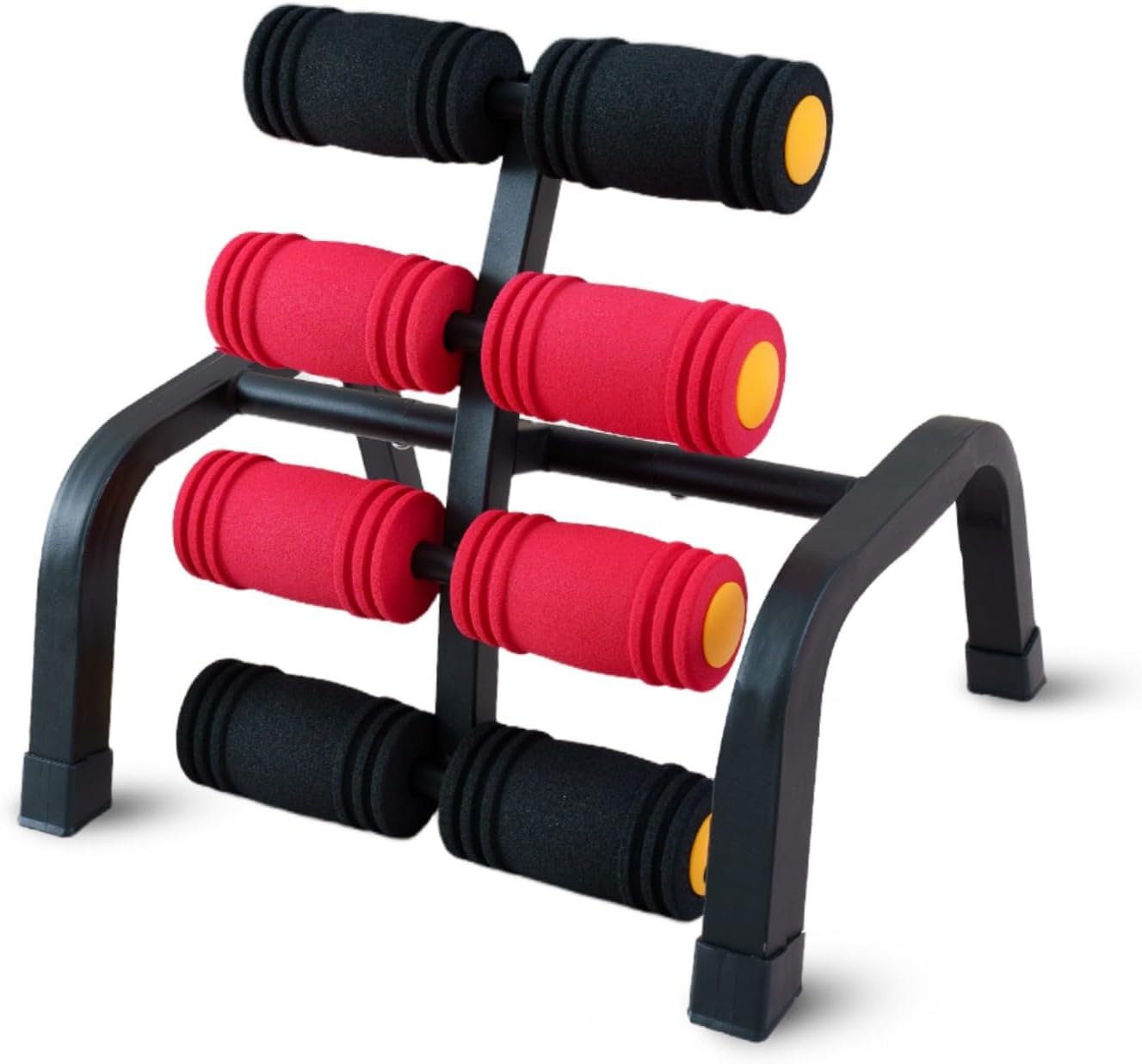 Skiennix Foldable Back Extension Machine - Home Gym Sit-Up Equipment for Glute & Ab Workouts | Resistance Bands Included
