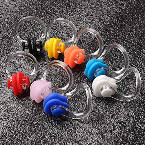 8-Piece Silicone Swimming Nose Clip Set - Waterproof Nose Protector