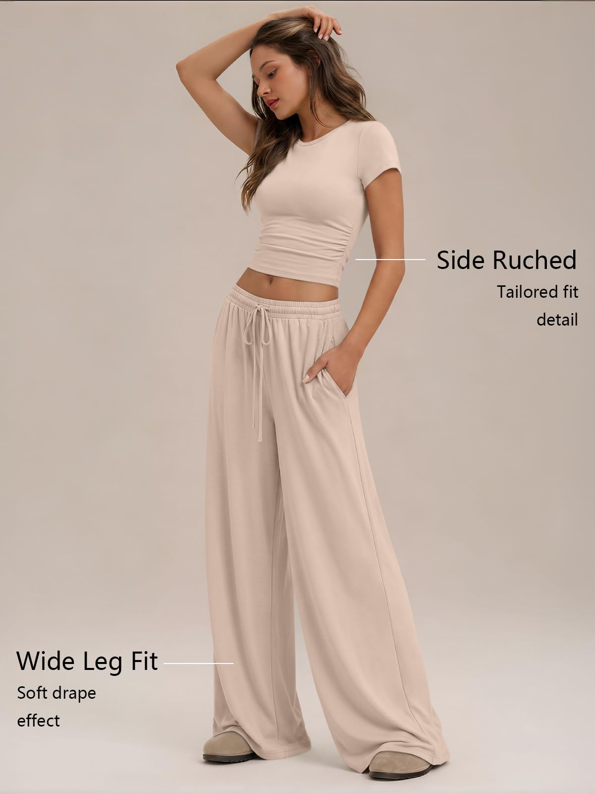 Trendy Queen Womens 2 Two Piece Set 2026 Summer Workout Vacation Gym Clothes Spring Fashion Lounge Matching Airport Travel Outfit Resort Wear Fitness Athleisure Clothing