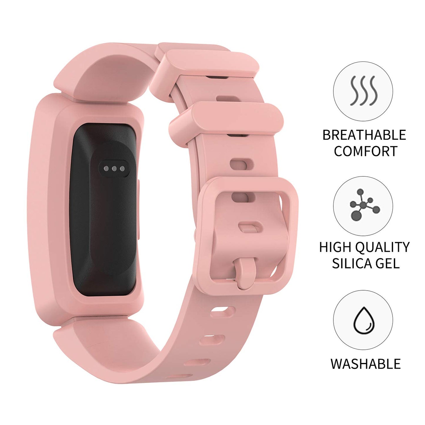 Watbro Compatible with Fitbit Ace 2 Bands, Soft Silicone Bracelet Accessories Watch Band Repalcement Strap, Colorful Sport Wristbands for Fitbit Ace 2/ Inspire HR