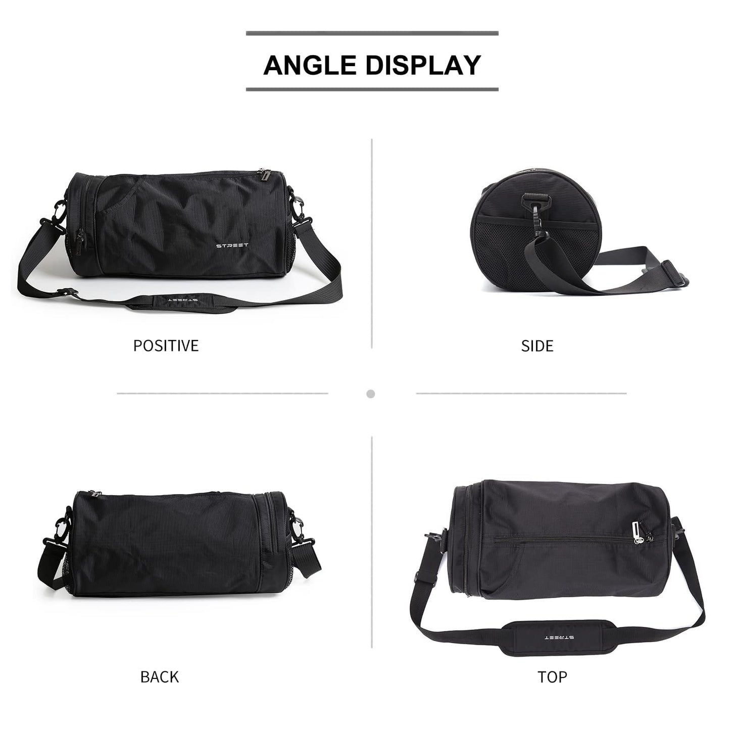 Large Sports Gym Duffel Bag for Men & Women - Travel Overnight Tote with Shoes Compartment