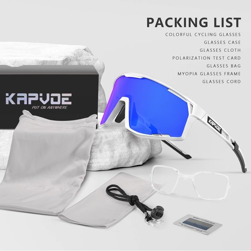 KAPVOE Baseball Glasses Polarized Cycling Glasses for Men Women Sports Sunglasses UV400 Protection for Running MTB Golf K180