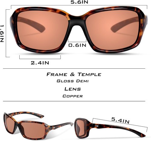 KastKing Alanta Polarized Sunglasses - UV400 Protection & PuriVex Lens Coating for Women | Ideal for Cycling, Driving, Fishing