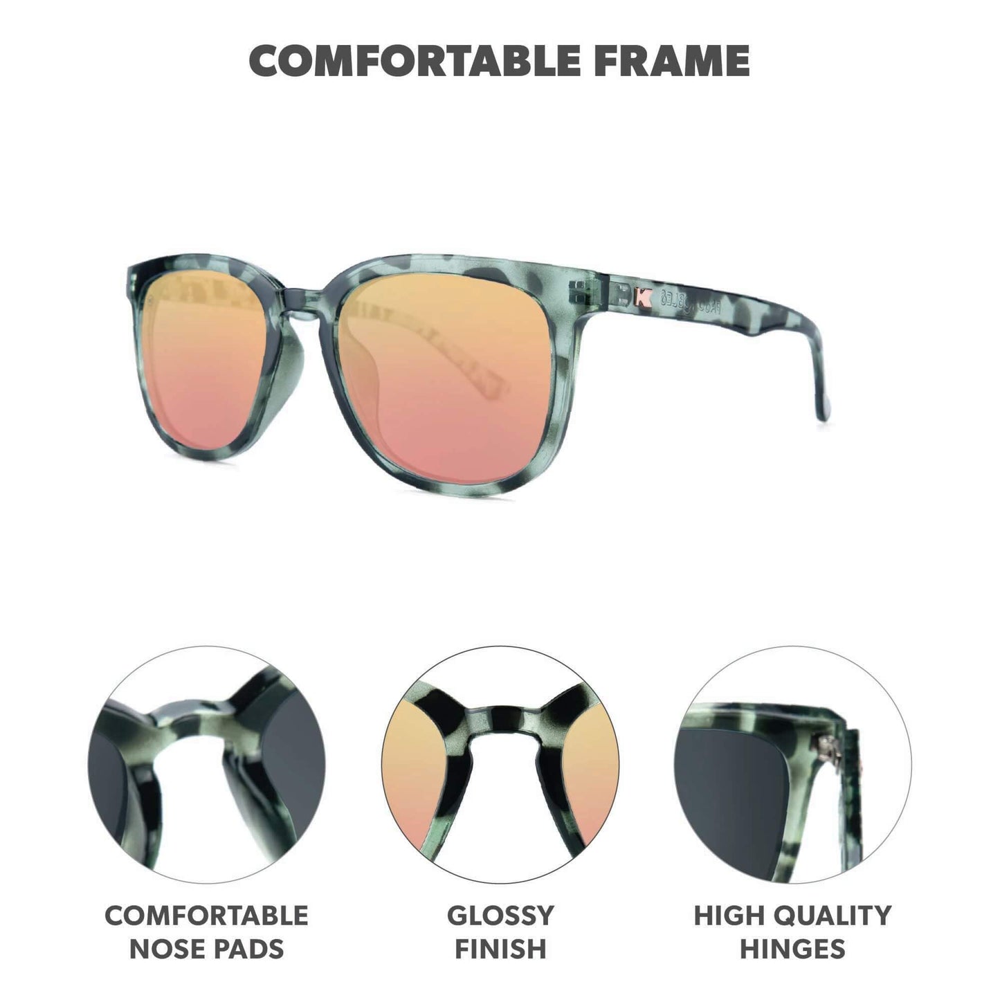 Knockaround Paso Robles Polarized Sunglasses for Men & Women - Trendy Sunglasses - UV400 Protection