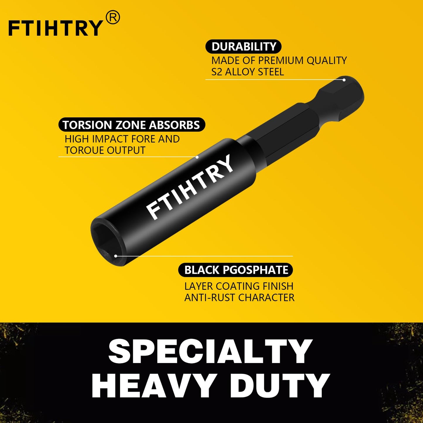 FTIHTRY 1/4”Magnetic Extension Socket Drill Bit Holder, 60mm 100mm 150mm Long(2.36-9"), 9pcs Screwdriver Extension, Quick-Change Hex Shank Set