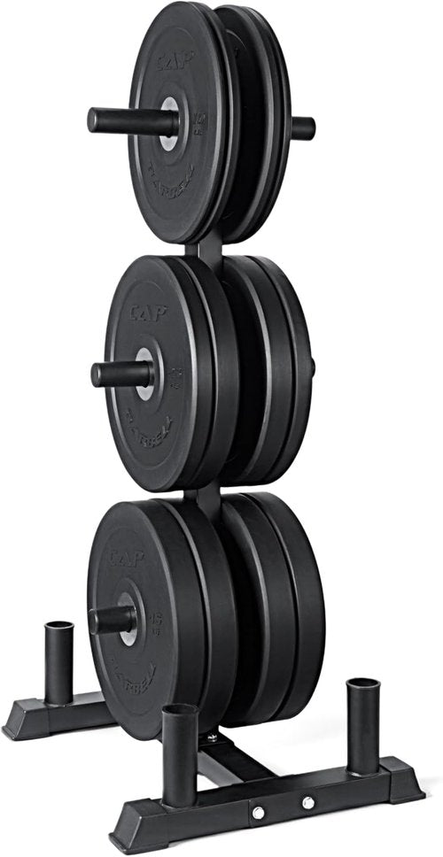 CAP Olympic Bumper Plate Weight Set - 2-Inch | 100-370 lbs | Available in Multiple Colors | Optional Storage Rack