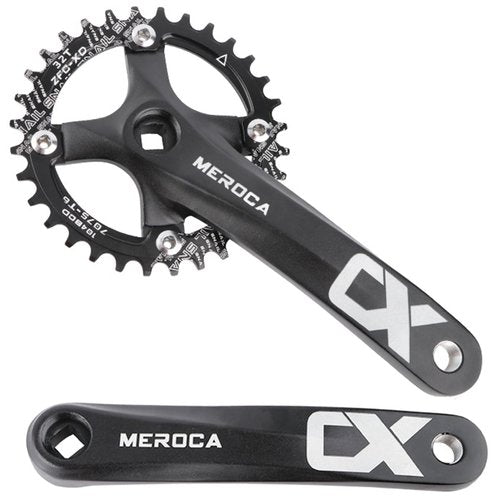 PETCHOR Square Taper Crankset MTB, Mountain Bike Single Speed Crankset, Bicycle Crank Arm Set 170mm 104BCD, 32T Chainring & Bolts
