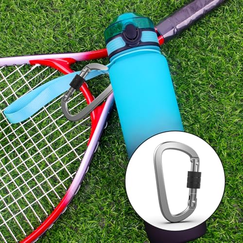 4-Inch Aluminum Locking D Ring Carabiner Clips Set of 4 for Outdoor & Camping