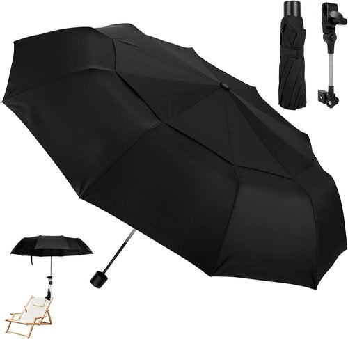 Chair Umbrella - Universal Clamp Double Canopy Sunshade with 360° Swivel | UPF 50+ UV Protection, 100cm