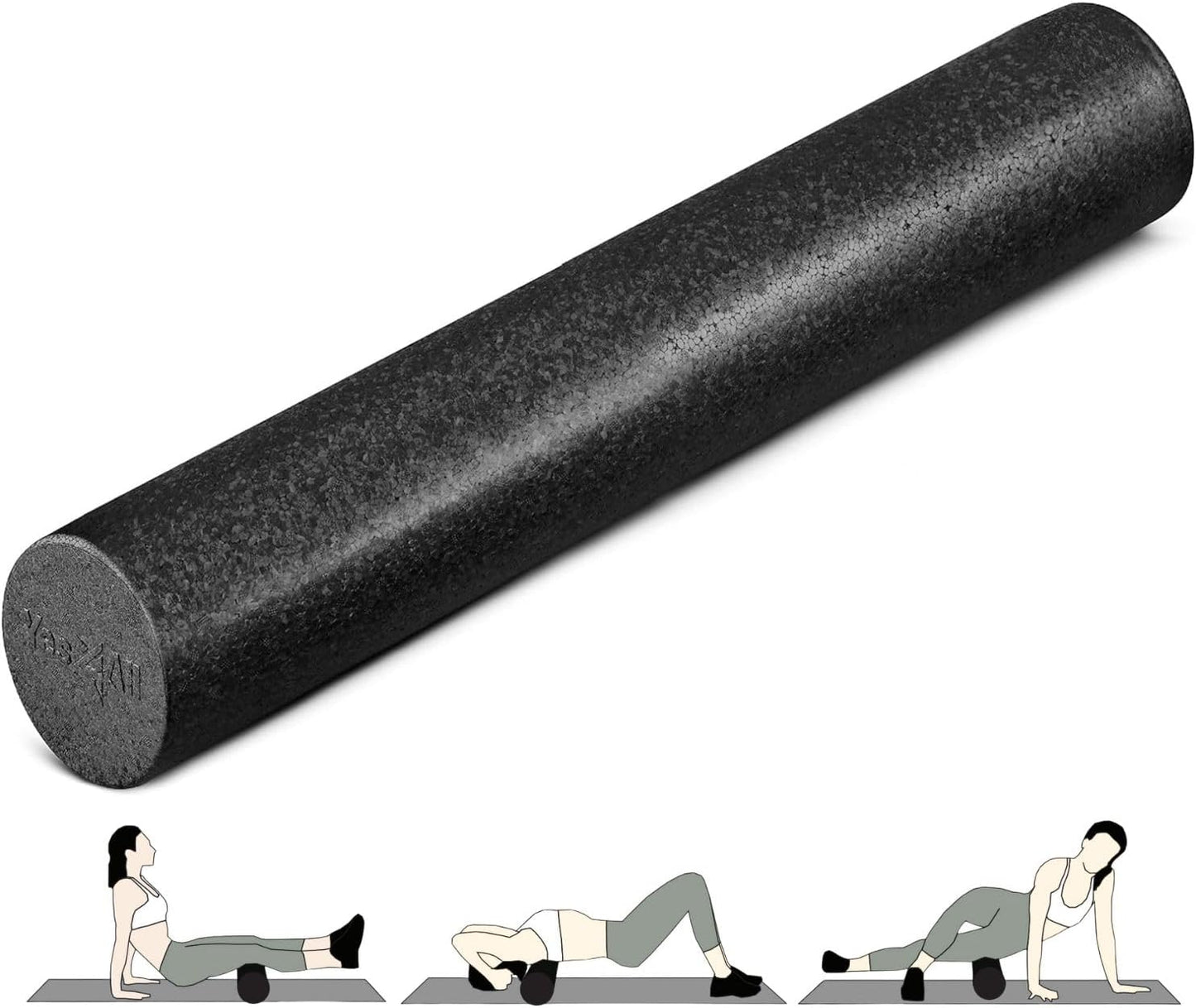 Yes4All High-Density Foam Roller - Versatile Back Roller for Yoga, Pilates & Stretching | 12-36 Inch Options