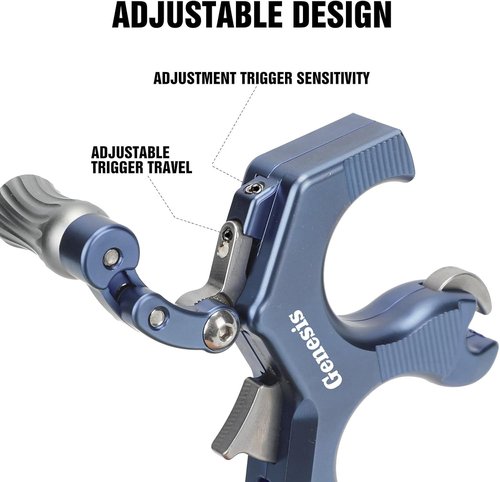 LWANO Thumb Bow Release - Adjustable 3 & 4 Finger Archery Release Aid with Trigger Travel Control