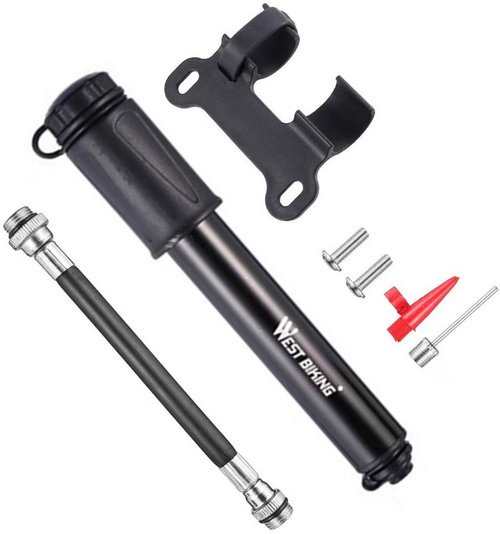 Hathdia Mini Bike Pump Portable 80 PSI Bicycle Tire Pump Fits Presta and Schrader Valve,Lightweight & Pocket Size