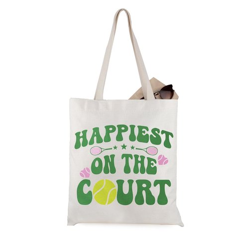WCGXKO Tennis Sports Tote Bag for Women Sport Player Gift (Tennis Tote)