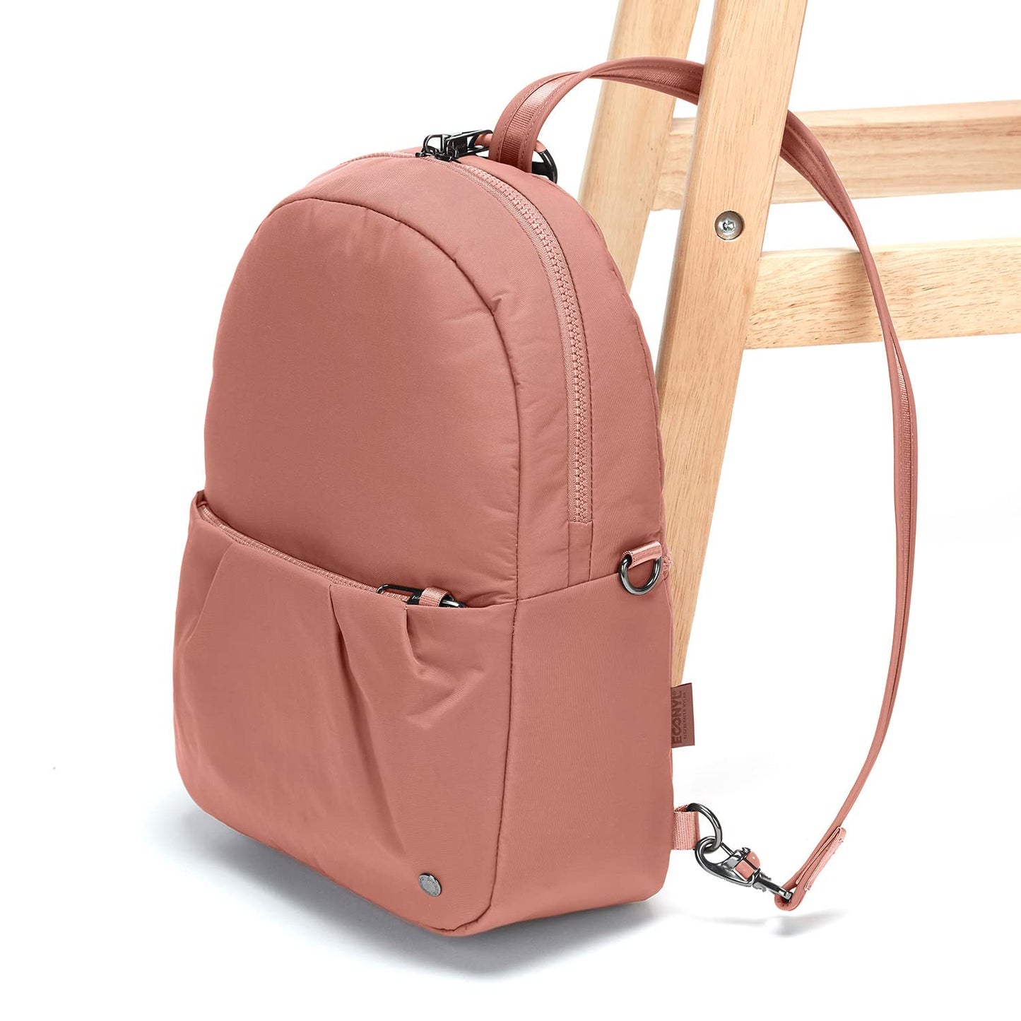 Pacsafe Women's Citysafe CX Anti Theft Convertible Backpack-Fits 11" Tablet, ECONYL Rose