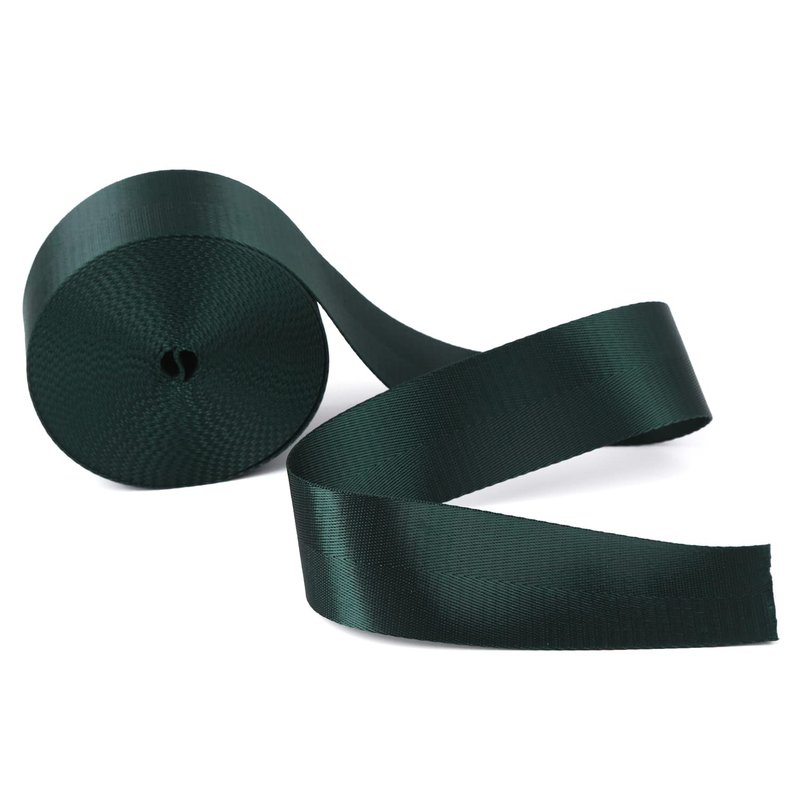 Devobunch 2”Heavy Duty Nylon Webbing 10 25 50 Yard - Nylon Strapping for Outdoor DIY Gear Repair, for Indoor or Outdoor Gear, DIY Crafting, Repairing (Forest Green, 10 Yard)