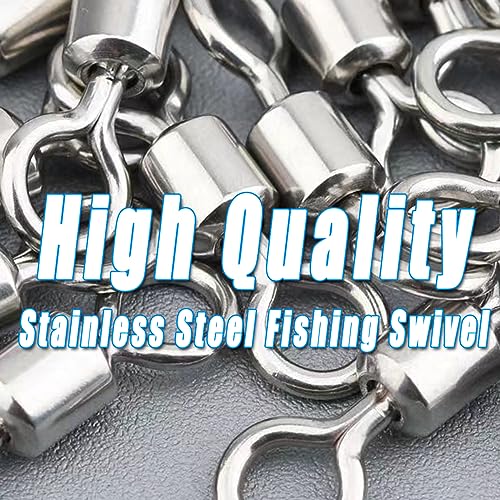 250pcs Stainless Steel Fishing Barrel Swivels - #2, #4, #6, #8, #10