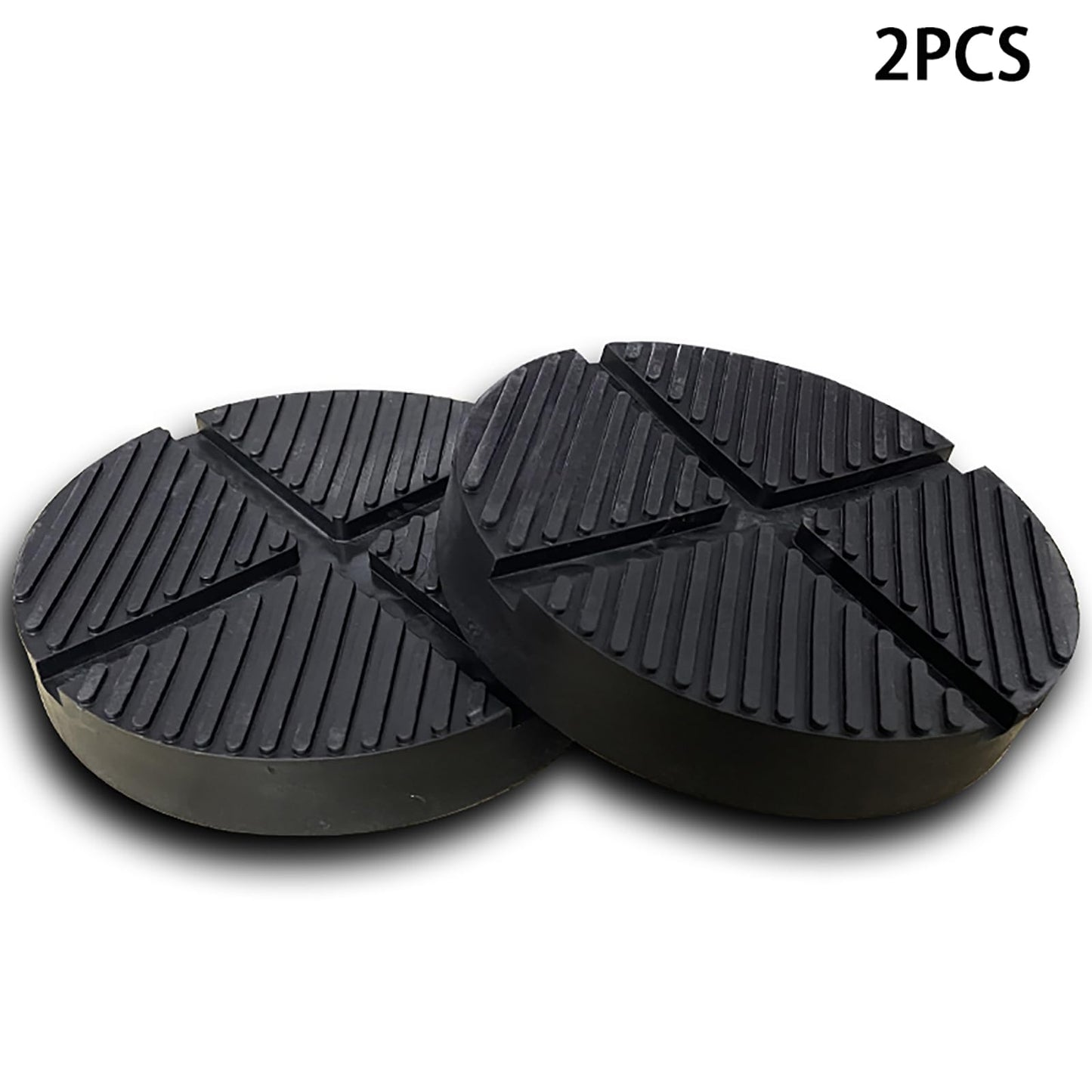 2PCS Rubber Jack Pads, Grooved Surface, Car Jack Block Jacks Adapter Jack Pad Jack Stand Pads for Pinch Welds Vehicle Lifts Rubber Floor Bracket