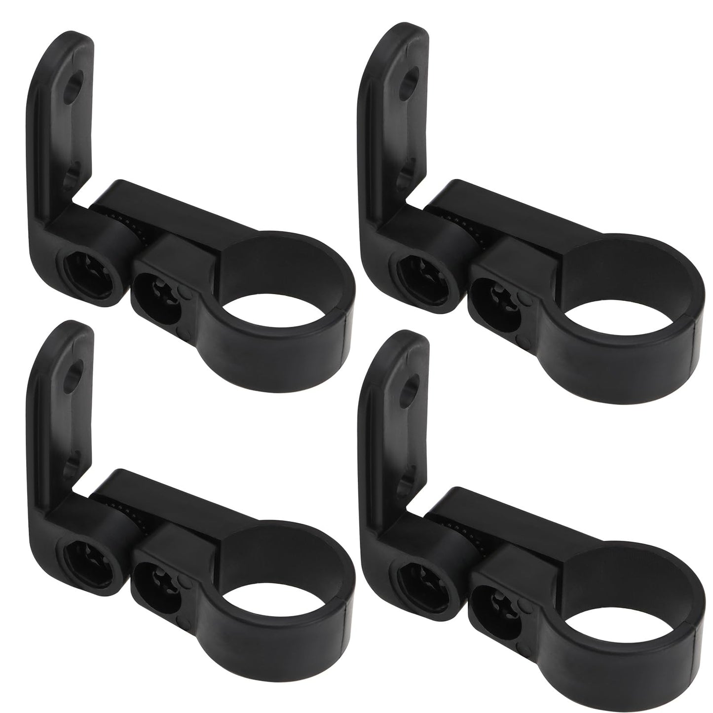Create idea 4Pcs Bicycle Front and Rear Reflector Warning Reflector Black Plastic Bracket Seat Tube Bracket Diameter: 22.2mm 25.4mm 2 Each