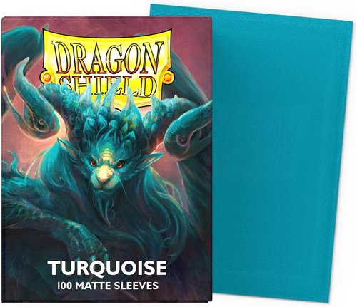 Dragon Shield | Matte Card Sleeves - 100 CT Premium TCG Protection | Turquoise - Smooth & Durable