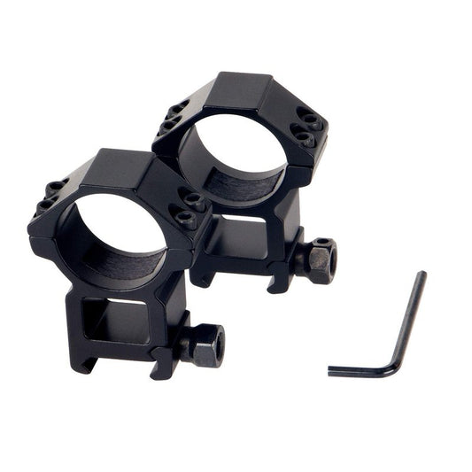 ToopMount 30mm Picatinny Scope Rings, High Profile 30mm Scope Mount Rings for 20mm Picatinny Rails, See-Thru Mount Rings Adapter, Picatinny Scope Rings Built-in Protective Tape, Aluminum Alloy, 2PCS