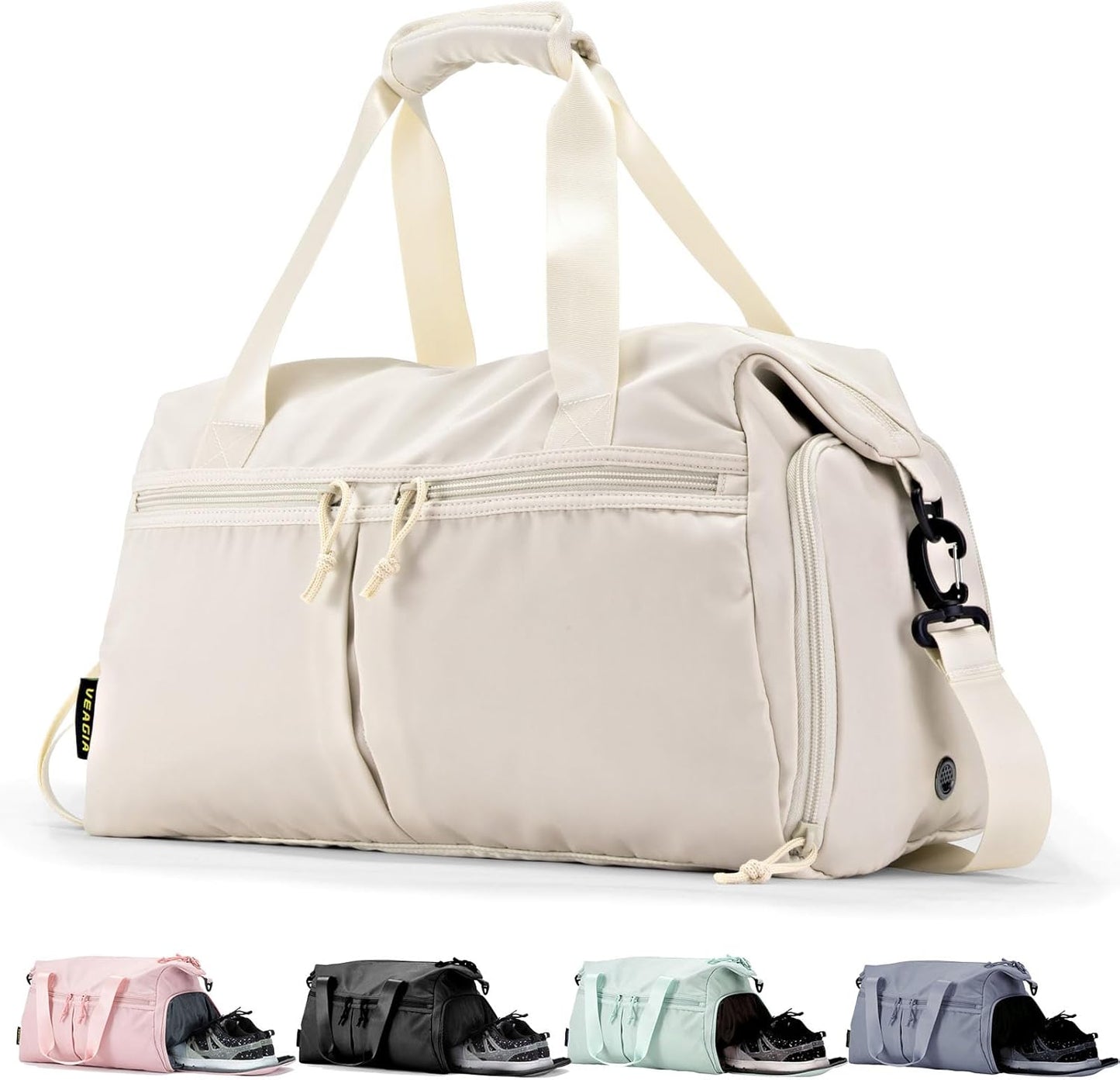 Skiennix Weekender Duffel Bag - Shoe Compartment & Wet Pocket | Versatile Travel & Gym Bag for Men & Women