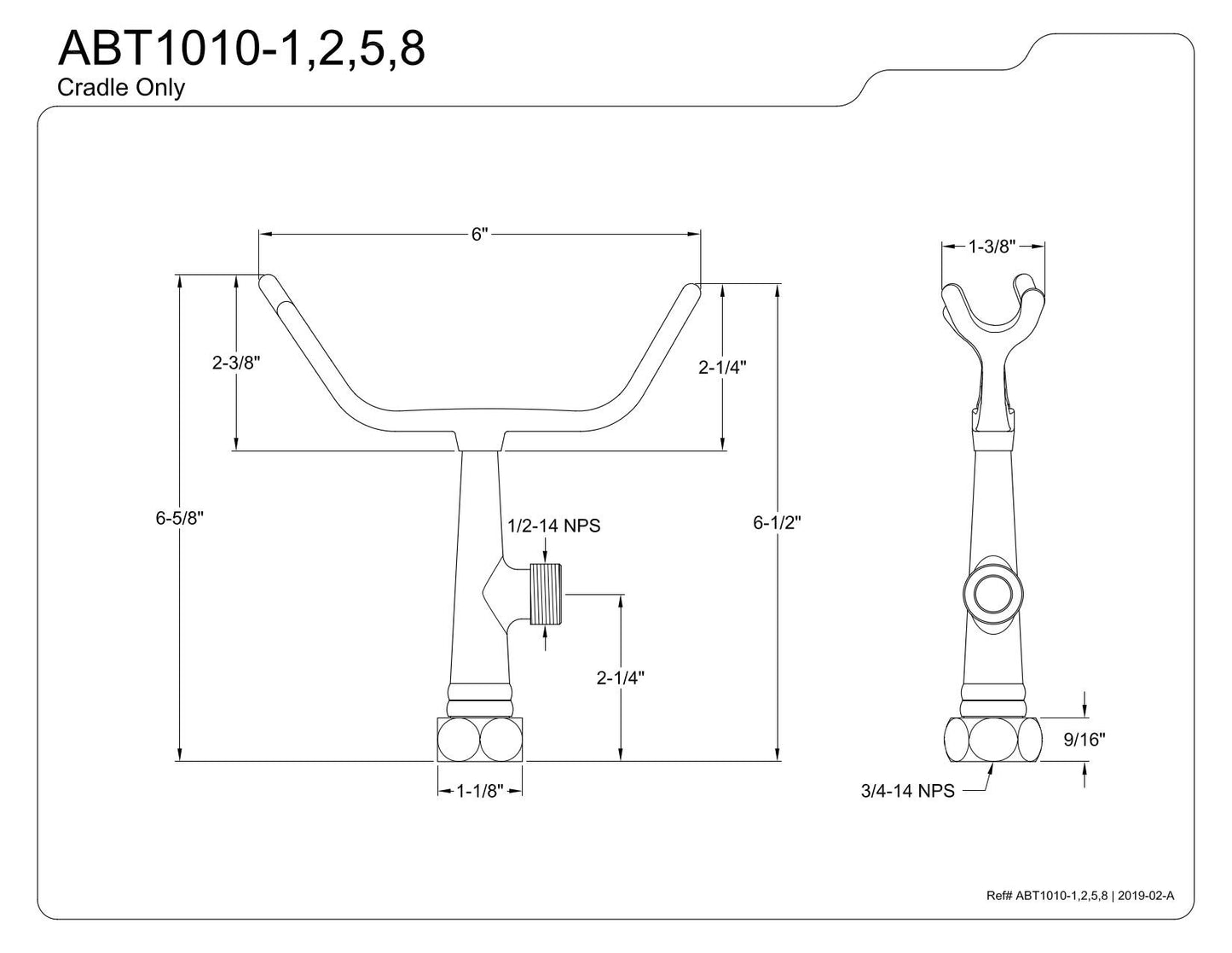 Kingston Brass ABT1010-2 Vintage Cradle, 6-1/8-Inch, Polished Brass