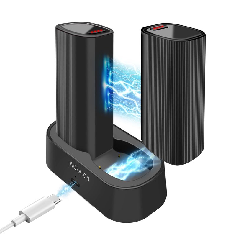 WOKALON Rechargeable Hand Warmer 2 Pack,10000mAh Electric Hand Warmers，24Hrs Long Safe Heat，360°Surround Heat Magnetic Portable Heater