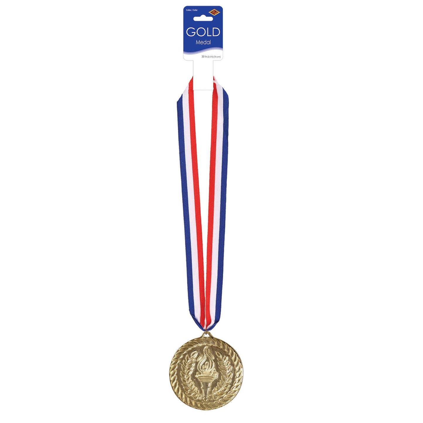 Beistle Gold Medal with Ribbon, 30-Inch