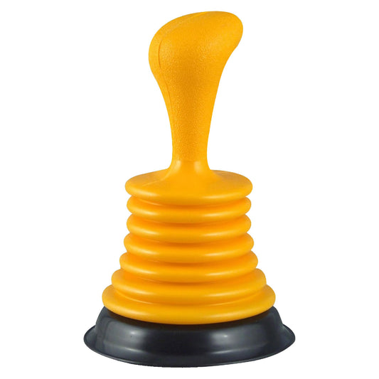 PlumbCraft 11-in. Mini Drain Plunger, Drain and Sink Plunger for Kitchen and Bathroom Drains, Drain Clog Remover with Handle, Bellows Plunger to Unclog Sink Drain, DIY Bathroom Sink Accessory