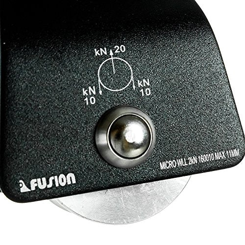 Fusion Climb Ekat Micro Aluminum Side Swing Pulley for Zipline, Black