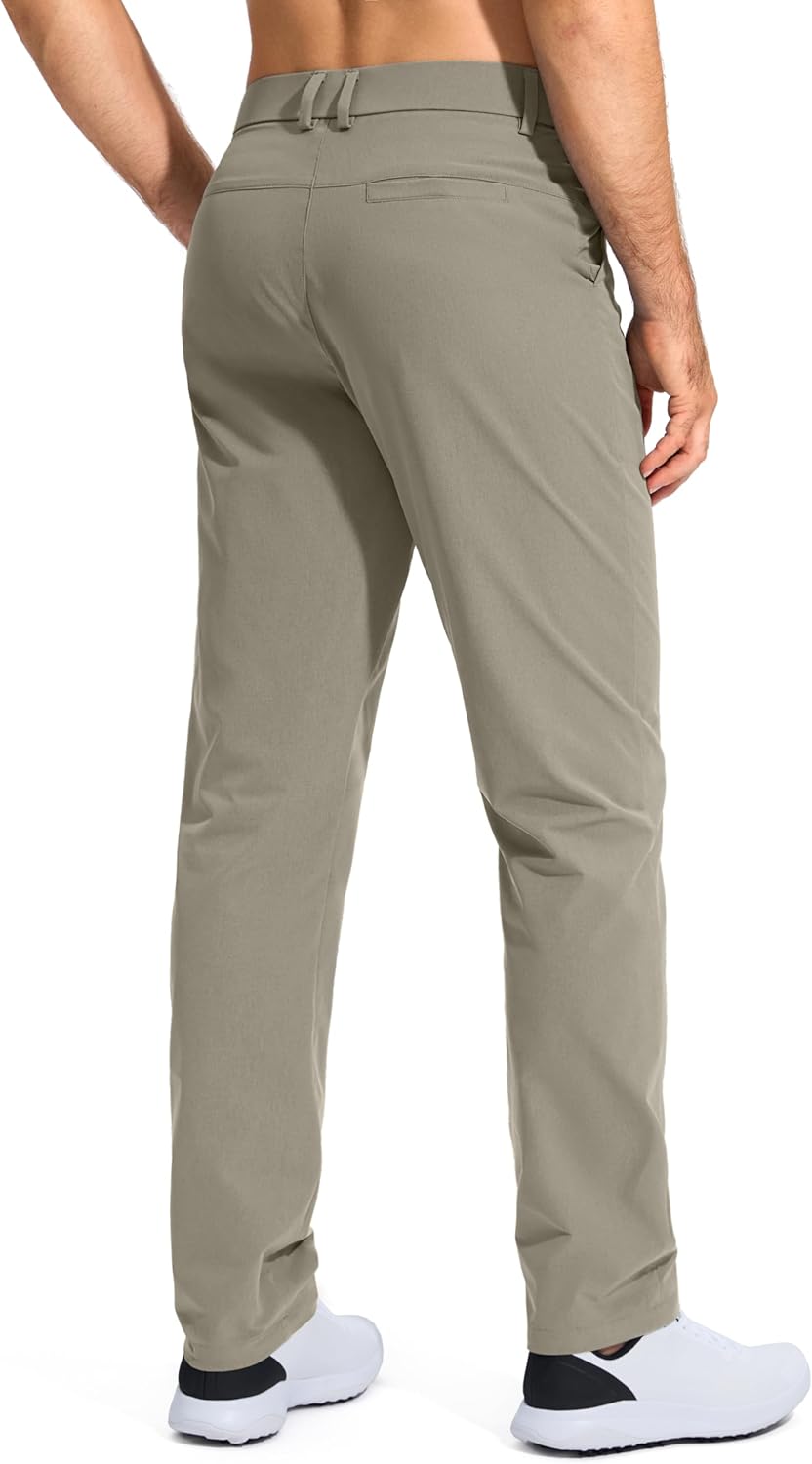 Pudolla Men's Golf Pants - Stretchy Lightweight Quick-Dry Casual Trousers with Pockets | Sizes 30-34