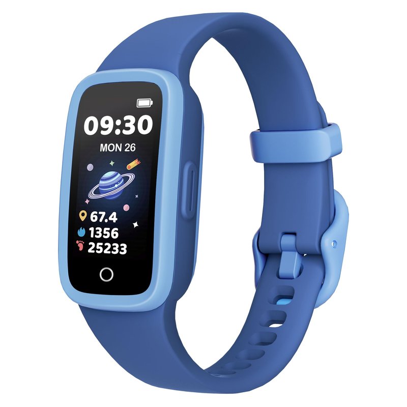 TICTIKY Kids Fitness Tracker Watch with Amoled Screen, Activity Tracker No Phone Needed, Heart Rate and Sleep Monitor, 3ATM Waterproof, Pedometer, Alarm Clock, Games, Step Counter Watch for Girls 5-10
