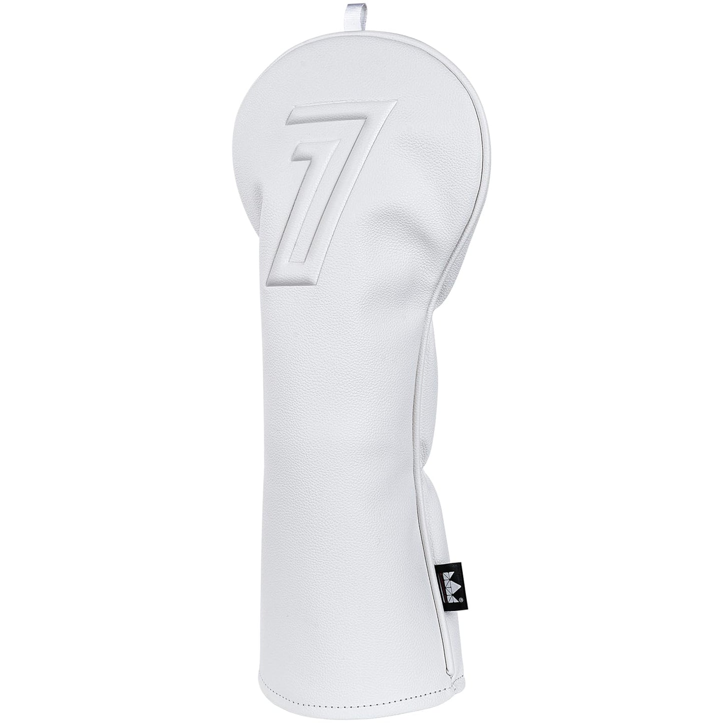 Craftsman Golf Minimal Design 3D Embossed No. White #1 Golf Club Headcover Cover for Driver Fits up to 460cc Heads