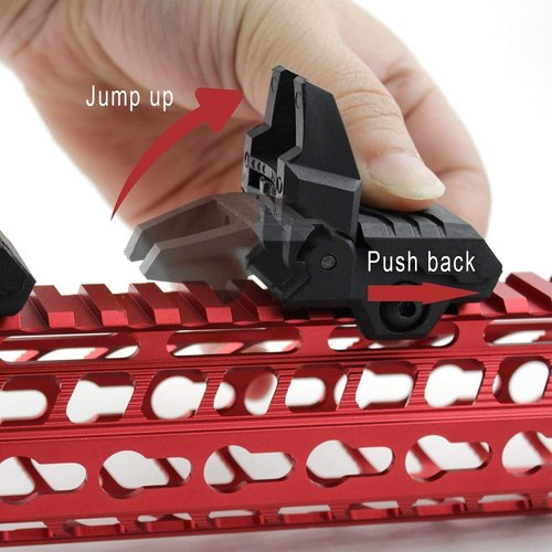 GVN Flip up Battle Iron Sights Front and Rear Sights for Rail