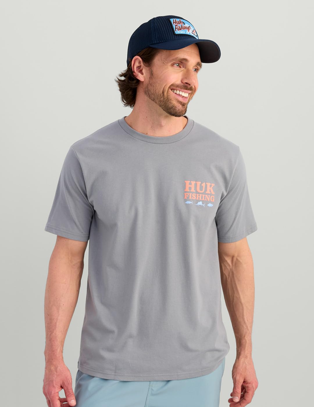 HUK Mens Short Sleeve Performance Tee, Fishing T-Shirt for Men, Saltwater Fish - Night Owl, X-Large