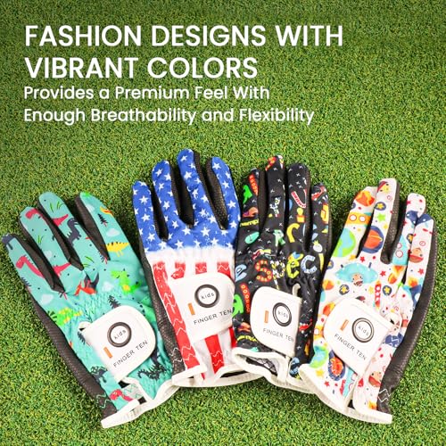 Kids Golf Glove - Left Hand USA - X-Large, Extra Grip & Breathable