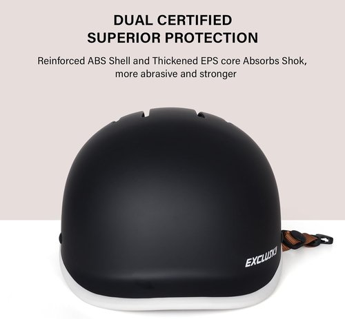 Exclusky Bike Helmet - Adjustable Safety Certified Cycling Helmet for Men & Women | USB Rechargeable Rear Light